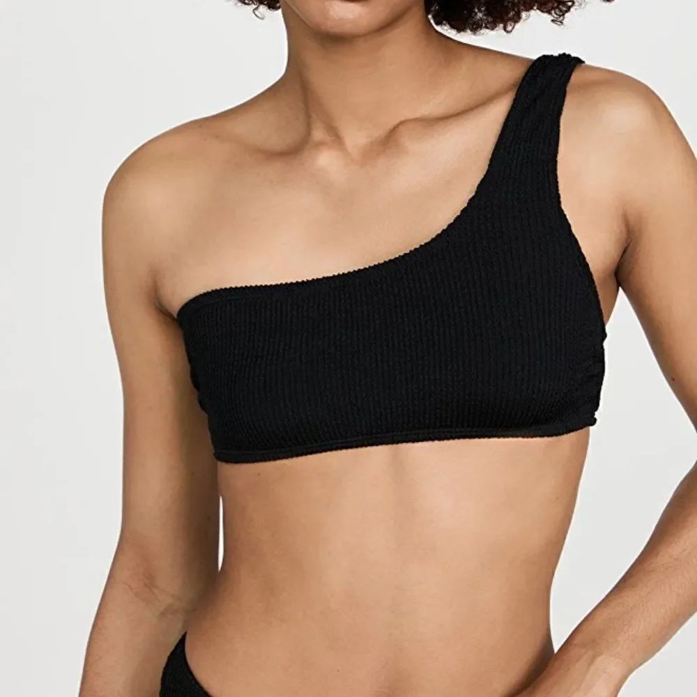 Topshop One Shoulder Bikini Swim Top size 2 in Black
